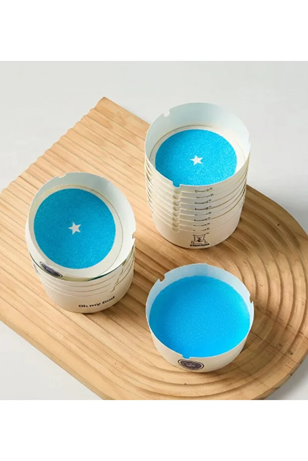 25 Adet Tek Kullanımlık Kül Tablası Kokusuz Taşınabilir Pratik Jel Küllük Seti Ofis Kafe Ev